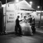 <p><b>William Claxton</b>, <i>Hot Dog Stand, Los Angeles, 3 AM</i>, 1961</p>