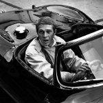 <p><b>William Claxton</b>, <i>Steve McQueen in His Jaguar XK-SS, Paramount Studios, Los Angeles</i>, 1962</p>