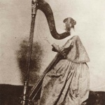 <p><b>Wiiliam Henry Fox Talbot</b>, <i>Miss Horatia Feilding, half-sister of Talbot, playing the harp</i>, circa 1842.</p>