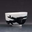 Black and white teabowl by Alisa Lau