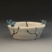 Bowl with birds perched on rim by Anastasia Sidorovich