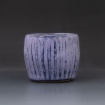 Blue fluted pot by Audrey Gasser