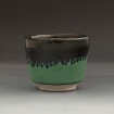 Green and black teabowl by Bainbridge Garcia