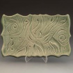 Carved celadon tray by Becca Patterson