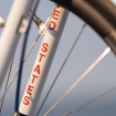 UNITED STATES sticker on inside of fork legs