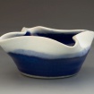 Blue and white altered bowl by Deanna Hendrickson