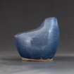 Blue thrown and altered vase by Layne Fitzgerald