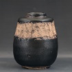 Black textured vase by Layne Fitzgerald