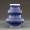 Curvy blue vase by Michael Rhoads