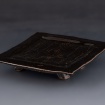 Tenmoku black tray by Natalie Stall