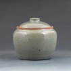 Celadon pot with lid by Oliver Hopcraft