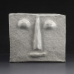 White box vase with face by Sidney Barrios