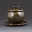 Pot with lid and saucer by Sophia Schumer